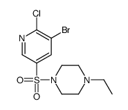 1-(5-bromo-6-chloropyridin-3-yl)sulfonyl-4-ethylpiperazine结构式