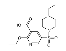 2-ETHOXY-5-(4-ETHYLPIPERAZINE-1-SULFONYL]NICOTINIC ACID结构式