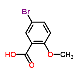 2-甲氧基-5-溴苯甲酸结构式