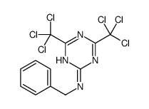 N-benzyl-4,6-bis(trichloromethyl)-1,3,5-triazin-2-amine结构式