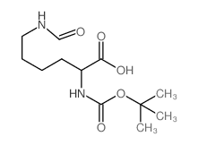 N-叔丁氧羰基-N'-甲酰基-L-赖氨酸结构式