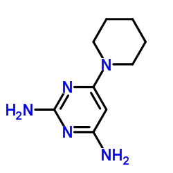 2,4-二氨基-5-哌啶基嘧啶结构式