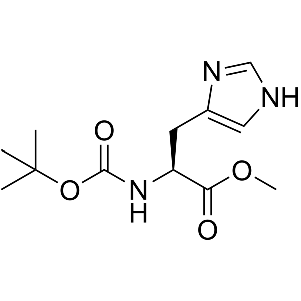 N-BOC-L-组氨酸 甲酯结构式