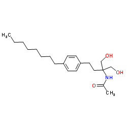N-(1,1-双(羟甲基)-3-(4-辛基苯基)丙基)乙酰胺结构式