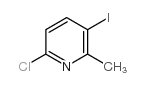 6-氯-3-碘-2-甲基吡啶结构式
