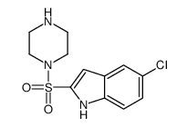 5-chloro-2-piperazin-1-ylsulfonyl-1H-indole结构式