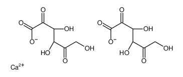 calcium bis(hydrogen D-threo-hexo-2,5-diulosonate)结构式