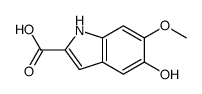 5-hydroxy-6-methoxy-2-indolylcarboxylic acid结构式
