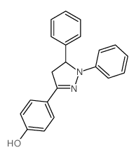 Phenol,4-(4,5-dihydro-1,5-diphenyl-1H-pyrazol-3-yl)-结构式