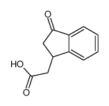 2-(3-氧代-2,3-二氢-1H-茚-1-基)乙酸结构式