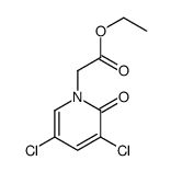 3,5-Dichloro-2-oxo-1,2-dihydro-1-pyridineacetic acid ethyl ester结构式