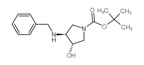 (3S,4S)-N-Boc-3-苄氨基-4-羟基吡咯烷结构式