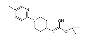 (5'-Methyl-3,4,5,6-tetrahydro-2H-[1,2']bipyridinyl-4-yl)-carbamic acid tert-butyl ester结构式