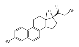 3,17&alpha;,21-Trihydroxy-19-norpregnen-1,3,5(10),6,8-pentaen-20-on结构式