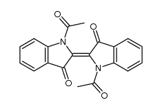 1,1'-diacetyl-1H,1'H-[2,2']biindolylidene-3,3'-dione结构式