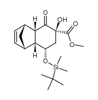 methyl (1S,4R,4aS,6S,8S,8aR)-8-((tert-butyldimethylsilyl)oxy)-6-hydroxy-5-oxo-1,4,4a,5,6,7,8,8a-octahydro-1,4-methanonaphthalene-6-carboxylate结构式