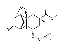 methyl (1R,2aS,2a1S,3S,5S,5aS,6R,7aS,8R)-8-bromo-5-((tert-butyldimethylsilyl)oxy)-3-hydroxydecahydro-1,6-methanoindeno[7,1-bc]furan-3-carboxylate结构式