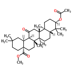 Methyl (3β)-3-acetoxy-12-oxooleanan-28-oate结构式