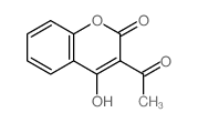 3-Acetyl-4-hydroxy-2H-chromen-2-one结构式