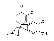 (9α,13α)-5,6,8,14-Tetradehydro-2-hydroxy-3,6-dimethoxy-17-methylmorphinan-7-one结构式
