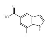 7-fluoro-1H-indole-5-carboxylic acid结构式
