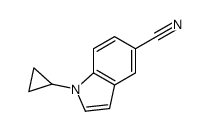 1-cyclopropylindole-5-carbonitrile结构式