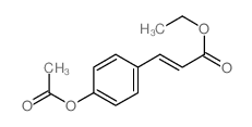2-Propenoicacid, 3-[4-(acetyloxy)phenyl]-, ethyl ester结构式