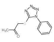 1-[硫代(1-苯-1H-四唑-5-基)]丙酮结构式