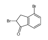 2,4-DIBROMO-2,3-DIHYDRO-1H-INDEN-1-ONE结构式