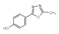 4-(5-甲基-1,3,4-噁二唑-2-基)苯酚结构式