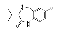 7-chloro-3-propan-2-yl-1,3,4,5-tetrahydro-1,4-benzodiazepin-2-one结构式