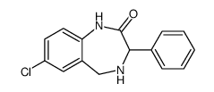 7-chloro-3-phenyl-1,3,4,5-tetrahydro-1,4-benzodiazepin-2-one结构式