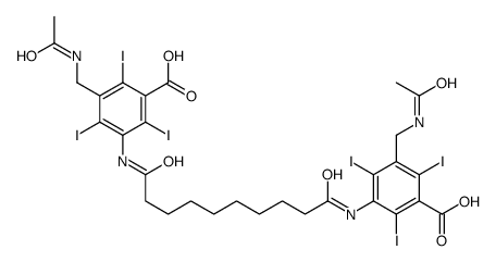3-(acetamidomethyl)-5-[[10-[3-(acetamidomethyl)-5-carboxy-2,4,6-triiodoanilino]-10-oxodecanoyl]amino]-2,4,6-triiodobenzoic acid结构式