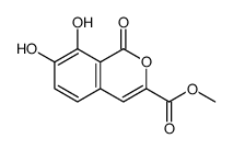 methyl 7,8-dihydroxy-1-oxoisochromene-3-carboxylate结构式