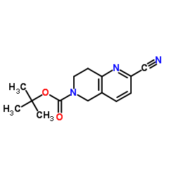 2-氰基-7,8-二氢-1,6-萘啶-6(5H)-羧酸叔丁酯结构式