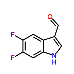 5,6-二氟-1H-吲哚-3-甲醛结构式