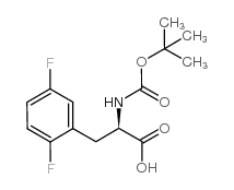 (2R)-2-[(叔丁氧基羰基)氨基]-3-(2,5-二氟苯基)丙酸结构式