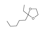2-ethyl-2-pentyl-1,3-dioxolane结构式