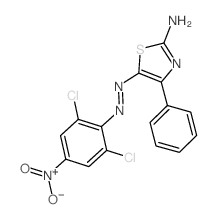 2-Thiazolamine,5-[2-(2,6-dichloro-4-nitrophenyl)diazenyl]-4-phenyl-结构式