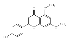5,7-DIMETHOXY-4'-HYDROXYFLAVANONE结构式