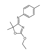 (2-ethoxy-5,5-dimethyl-oxazol-4-ylidene)-p-tolyl-amine结构式