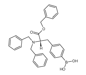 N,N-dibenzyl-4-borono-L-phenylalanine benzyl ester结构式
