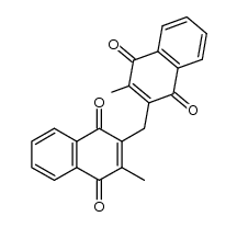 3,3'-Dimethyl-2,2'-methylenbis(1,4-naphthochinon)结构式