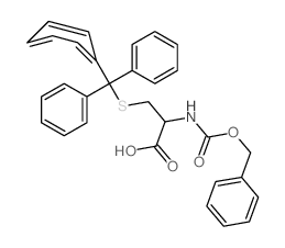 L-Cysteine,N-[(phenylmethoxy)carbonyl]-S-(triphenylmethyl)-结构式