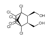 trans-1,4,5,6,7,7-Hexachlor-2,3-bis-hydroxymethyl-bicyclo[2.2.1]hept-5-en结构式
