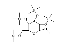 甲基2,3,4,6-四-O-(三甲基甲硅烷基)-&alpha;-D-吡喃葡萄糖苷结构式