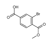 4-(甲氧基羰基)-3-溴苯甲酸结构式