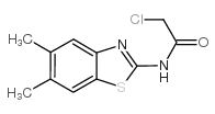 2-氯-n-(5,6-二甲基苯并[d]噻唑-2-基)乙酰胺结构式