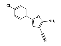 2-氨基-5-(4-氯苯基)-呋喃-3-甲腈结构式