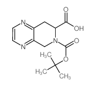 6-(叔丁氧基羰基)-5,6,7,8-四氢吡啶并[3,4-b]吡嗪-7-羧酸结构式